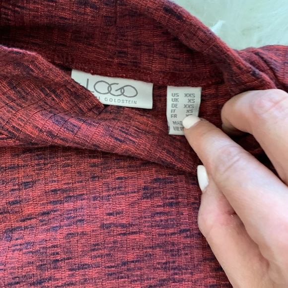 LOGO Mock neck Long Top.‎ Sz XS - Picture 5 of 5